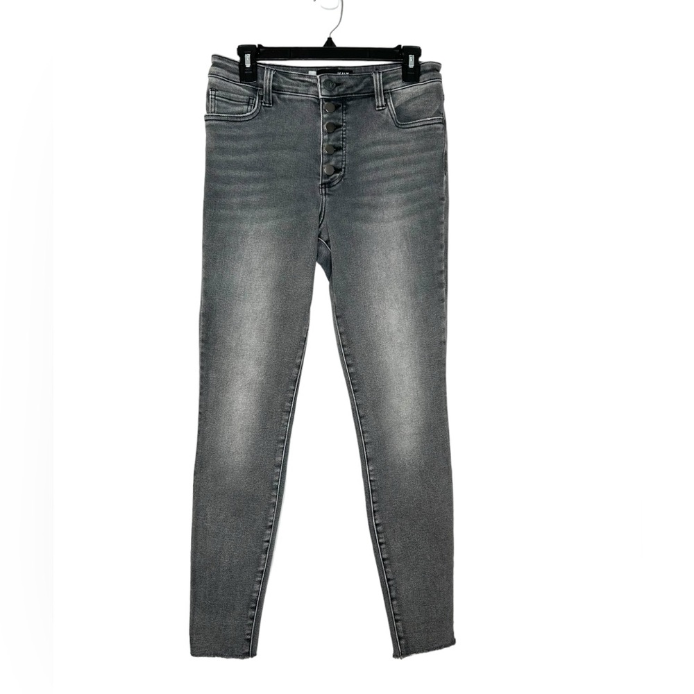 Kut From the Kloth High Rise Mia Fab Ab Toothpick Skinny Denim Jeans Sz 6 Gray